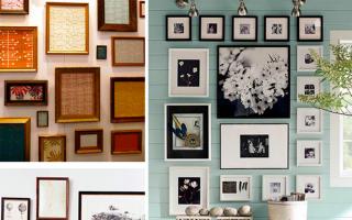 Оформление стены фотографиями – креативные решения Как правильно расположить фотографии на стене комнаты